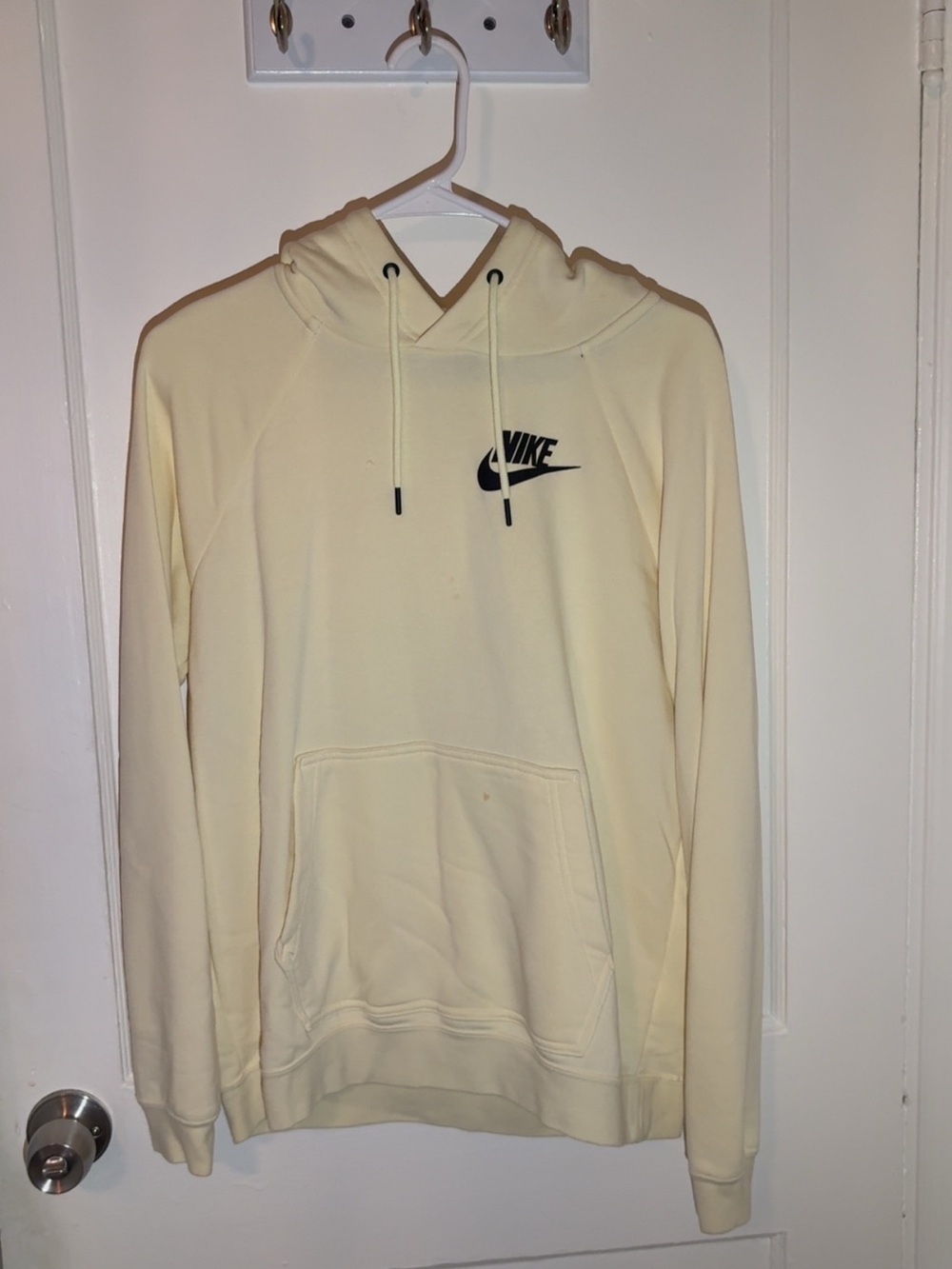 Nike Light Yellow Hoodie & Jogger Sweatpants Matching Set – M/S